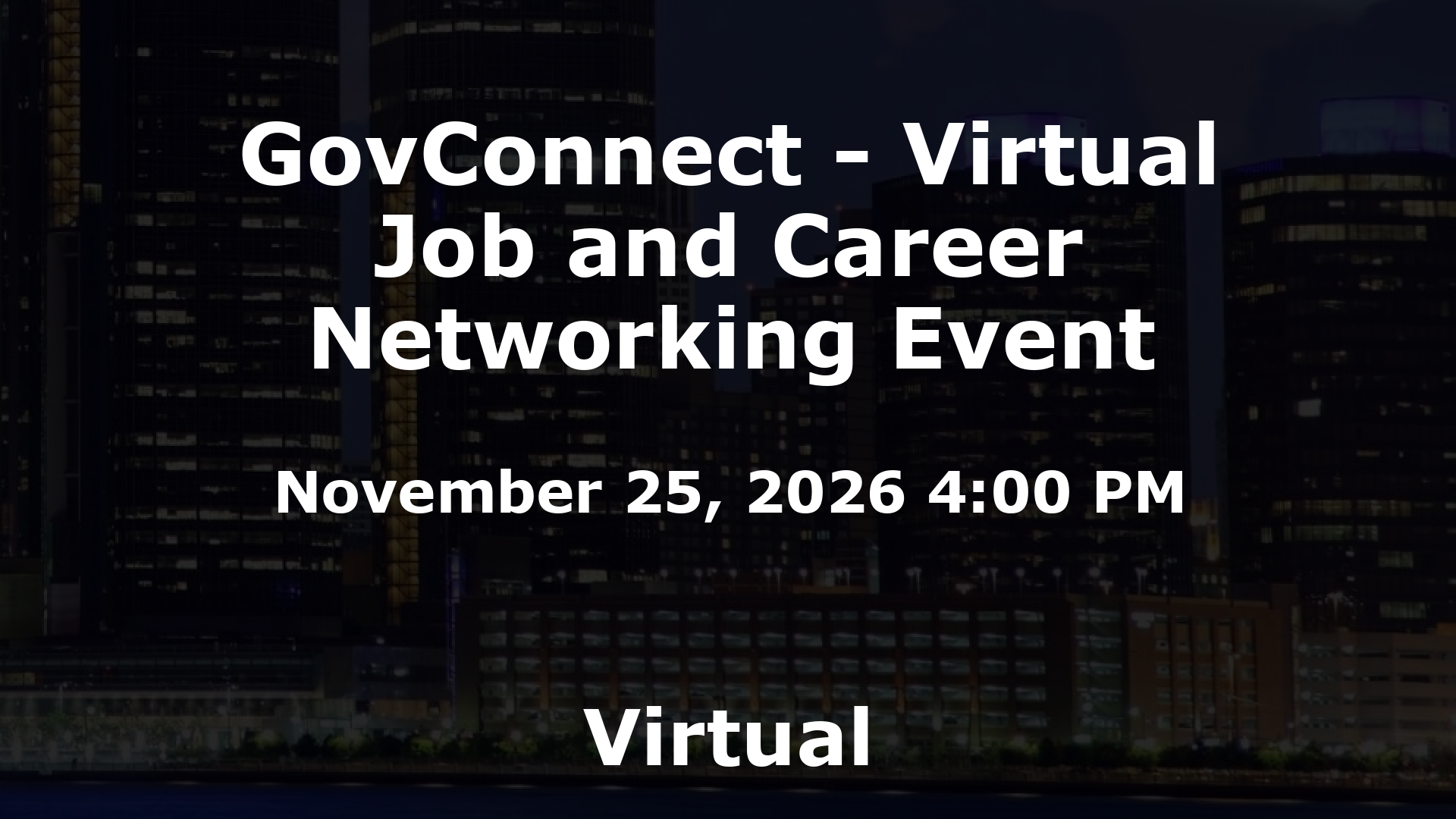 GovConnect - Virtual Job and Career Networking Event event image